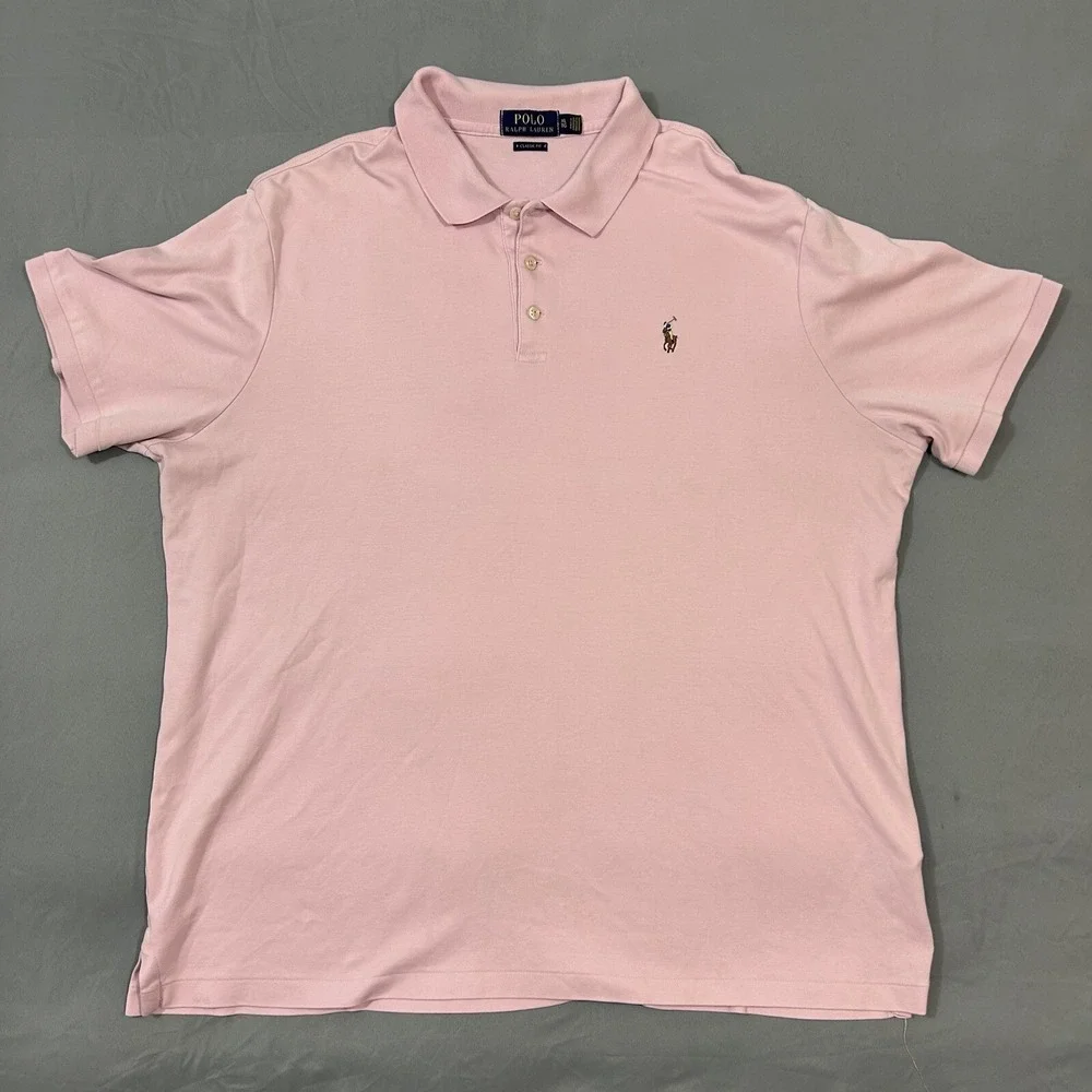 Polo‎ Ralph Lauren Men's Polo Shirt XL Flesh Pony Pink Casual Preppy Summer Golf